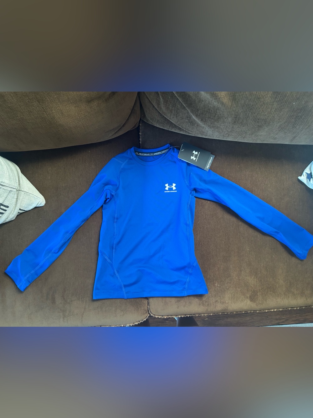 Under Armour Boys' Royal Blue Long Sleeve One-Piece Shirt
